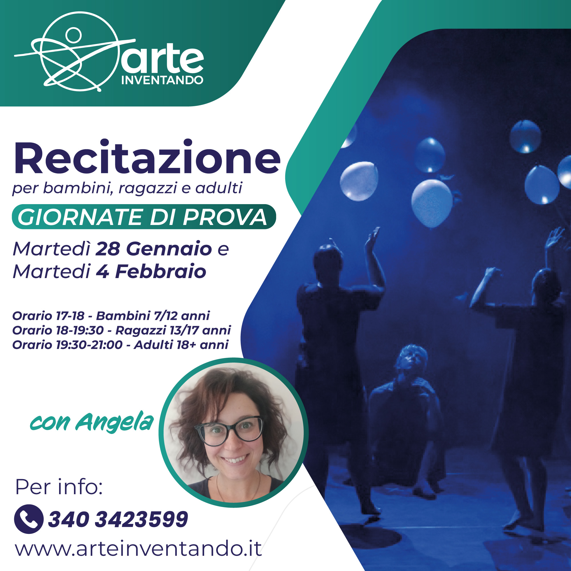 Partecipa alle giornate di prova gratuite del corso di teatro di ARTEinventando